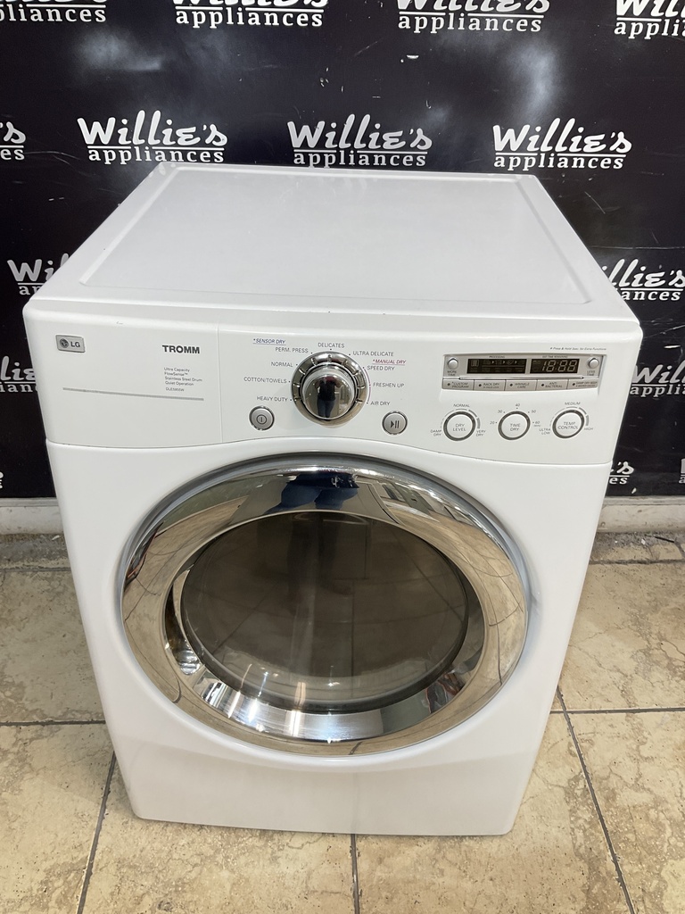 Lg Electric Dryer 220volts (30 AMP) 27inches {no cord} (White) 