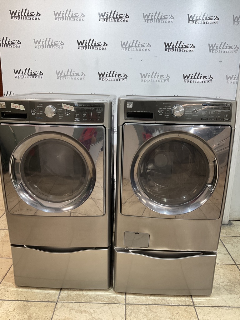 Kenmore Natural Gas Set Washer/Dryer Front-load 27inches (Dark Grey)