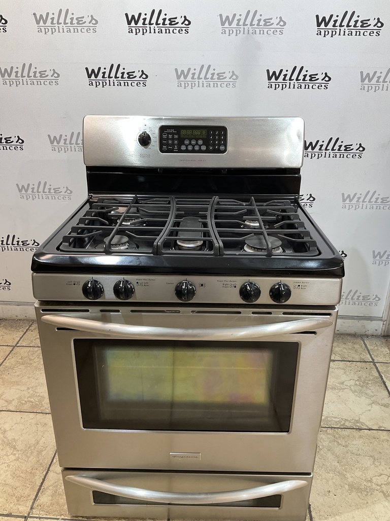 Frigidaire Used Natural Gas Stove Double Oven 30inches (Stainless Steel) 