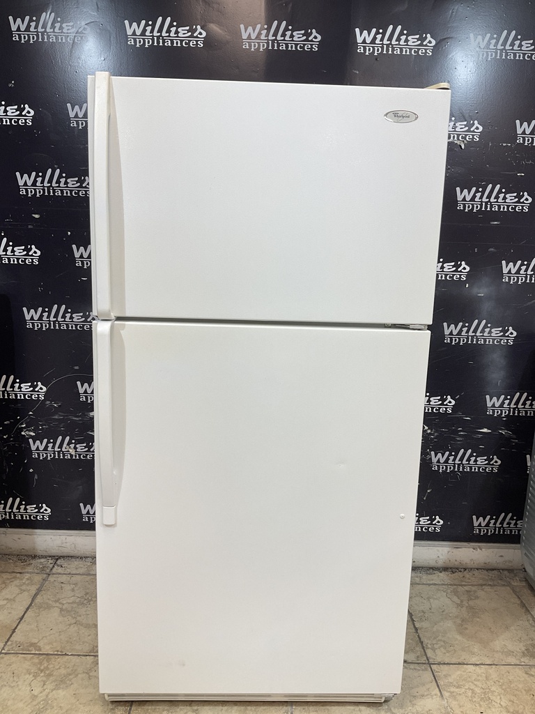 Whirlpool Used Refrigerator Top and Bottom 33x66 (White)