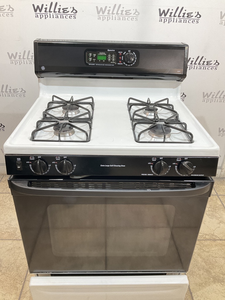 Ge Natural Gas Stove 30inches (White/Black)