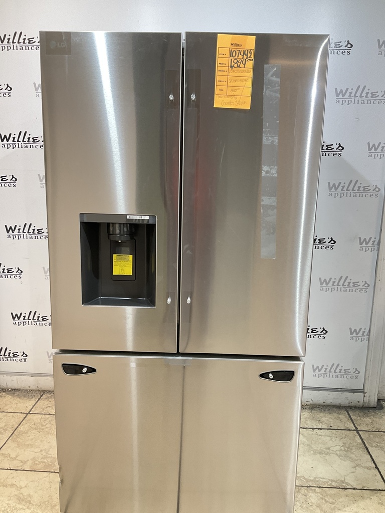 Lg New Open Box Refrigerator French Door Counter Depth 36x70 1/2” (Stainless Steel) 