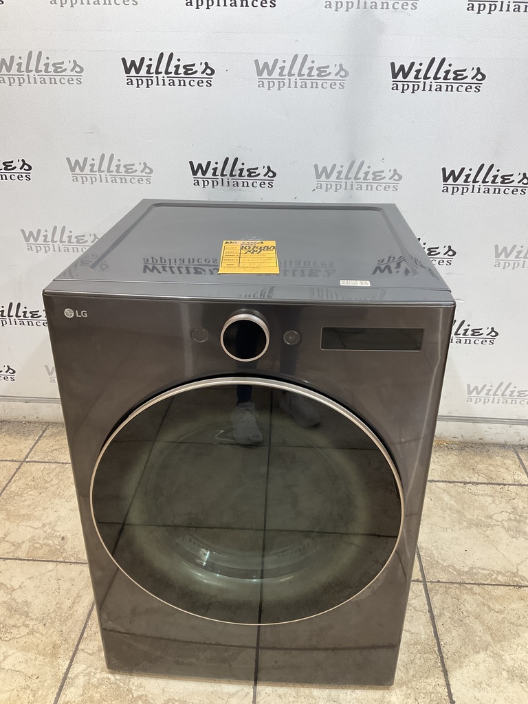 Lg New Open Box Electric Dryer 220volts (30 AMP) 27inches {no cord} (Black Grey) 