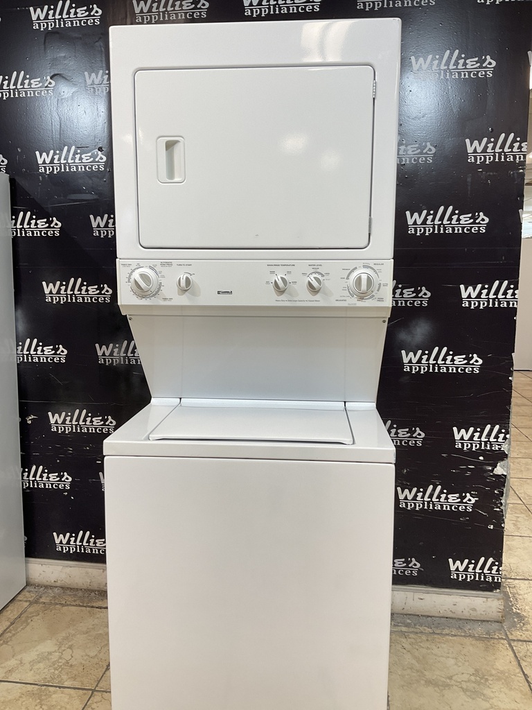 Kenmore Electric Stackable Unit 220volts (30 AMP) 27x74 1/2” {4 prong} (White) 