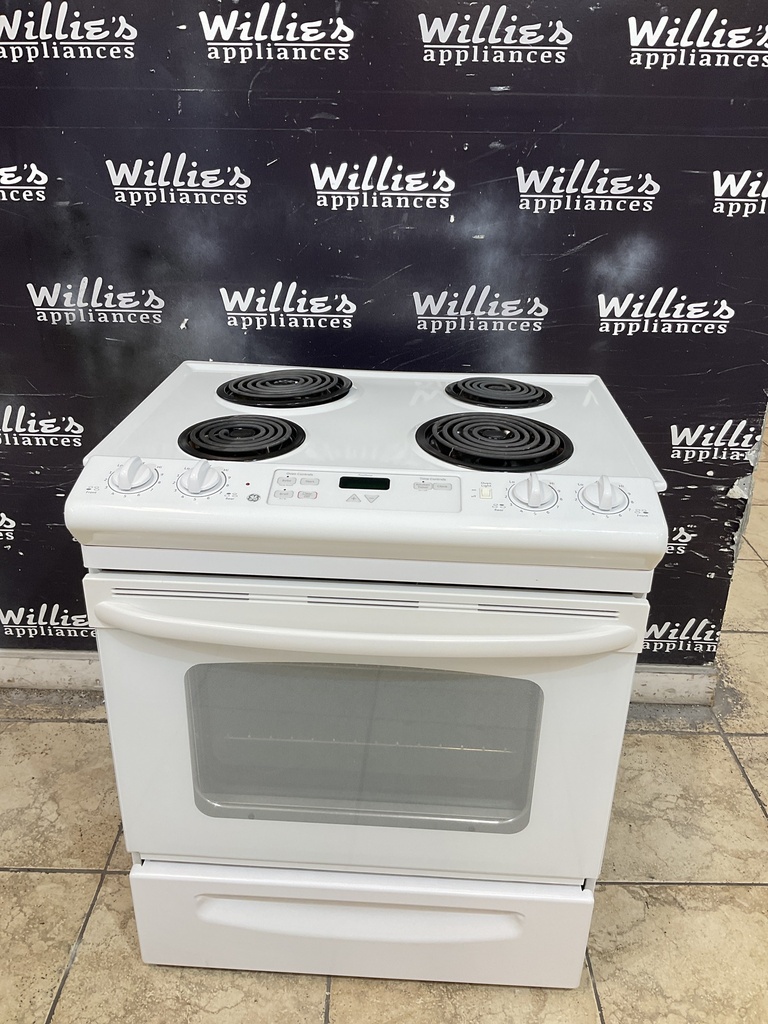 Ge Electric Stove 220volts (40/50 AMP) 30inches {3 prong} (White) 
