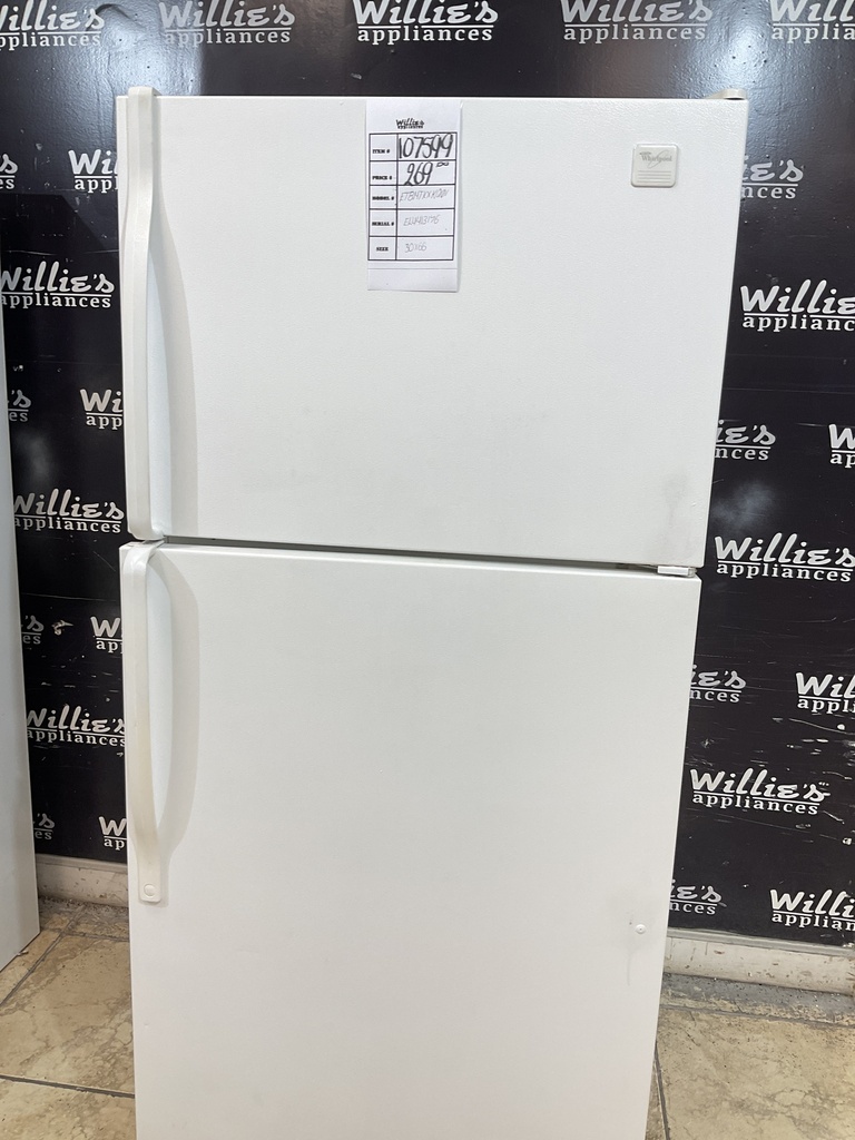 Whirlpool Refrigerator Top and Bottom 30x66 (White) 