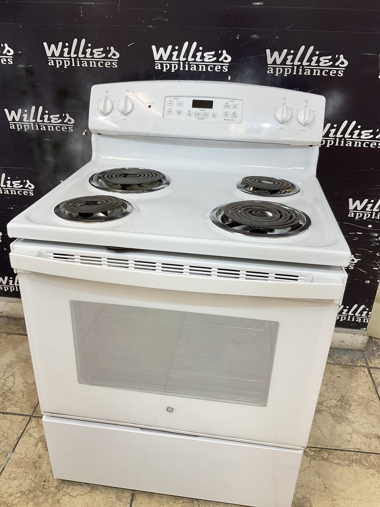 Ge Electric Stove 220volts (40/50 AMP) 30inches {3 prong} (White) 