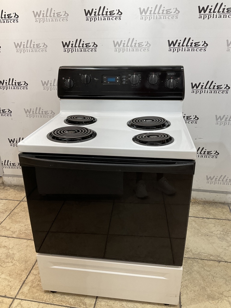 Whirlpool Electric Stove 220volts (40/50 AMP) 30inches {3 prong} (White/Black) 