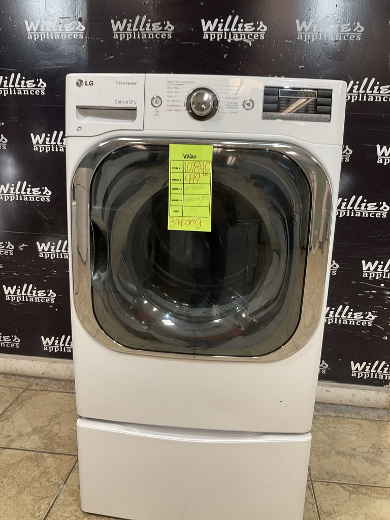 Lg Electric Dryer 220volts (30 AMP) 29inches {3 prong} (White)