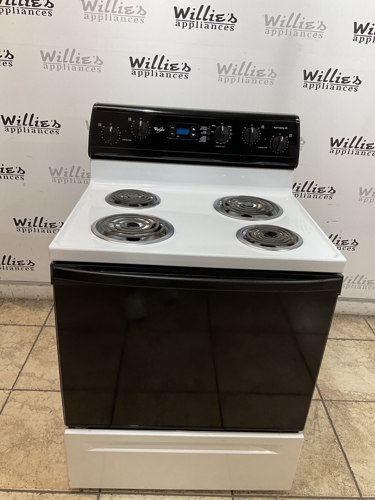 Whirlpool Electric Stove 30inches {3 prong} (white/black) 