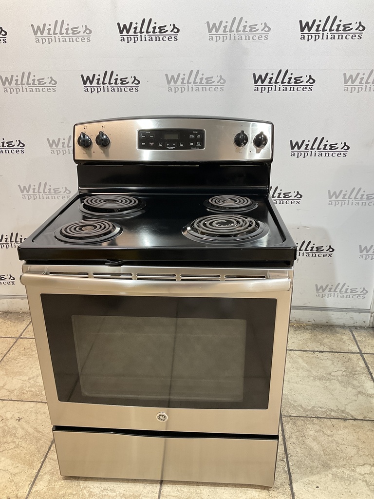 Ge Electric Stove 220volts (40/50 AMP) 30inches {no cord} (Stainless steel) 
