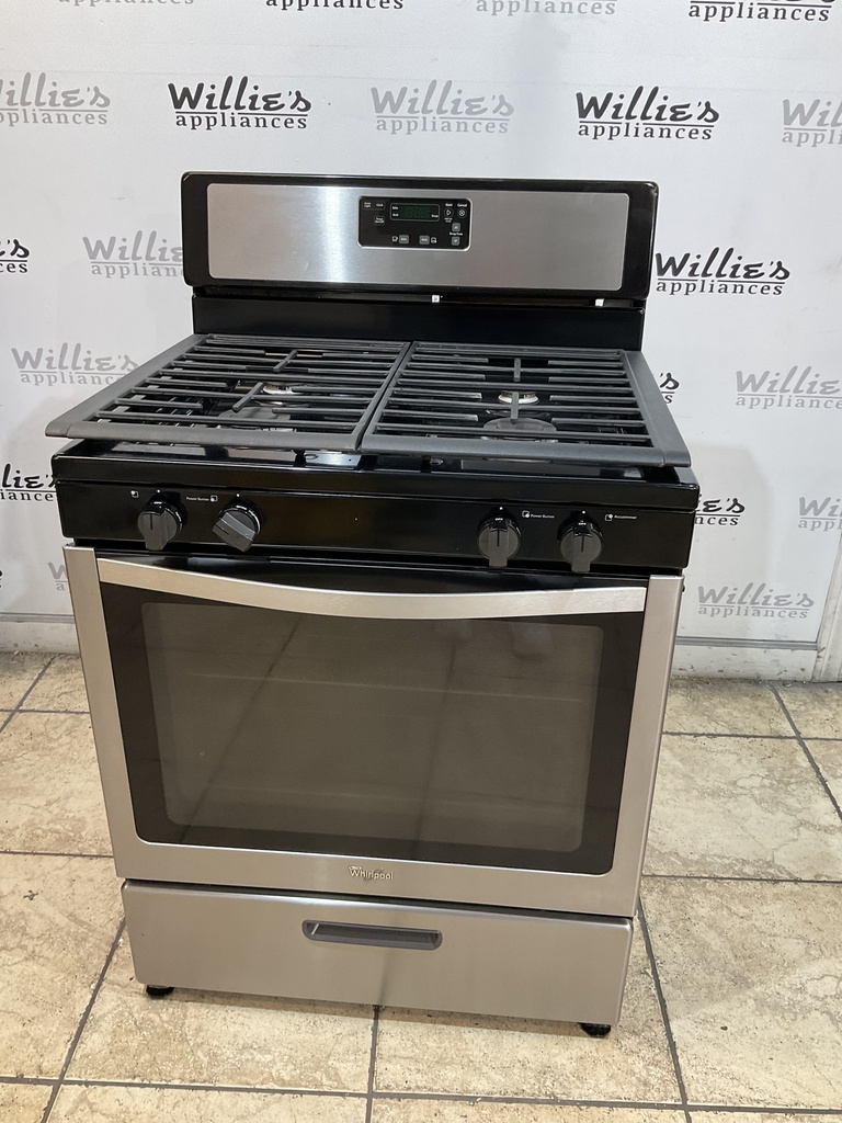Whirlpool Natural Gas Stove 30inches (Stainless Steel) 