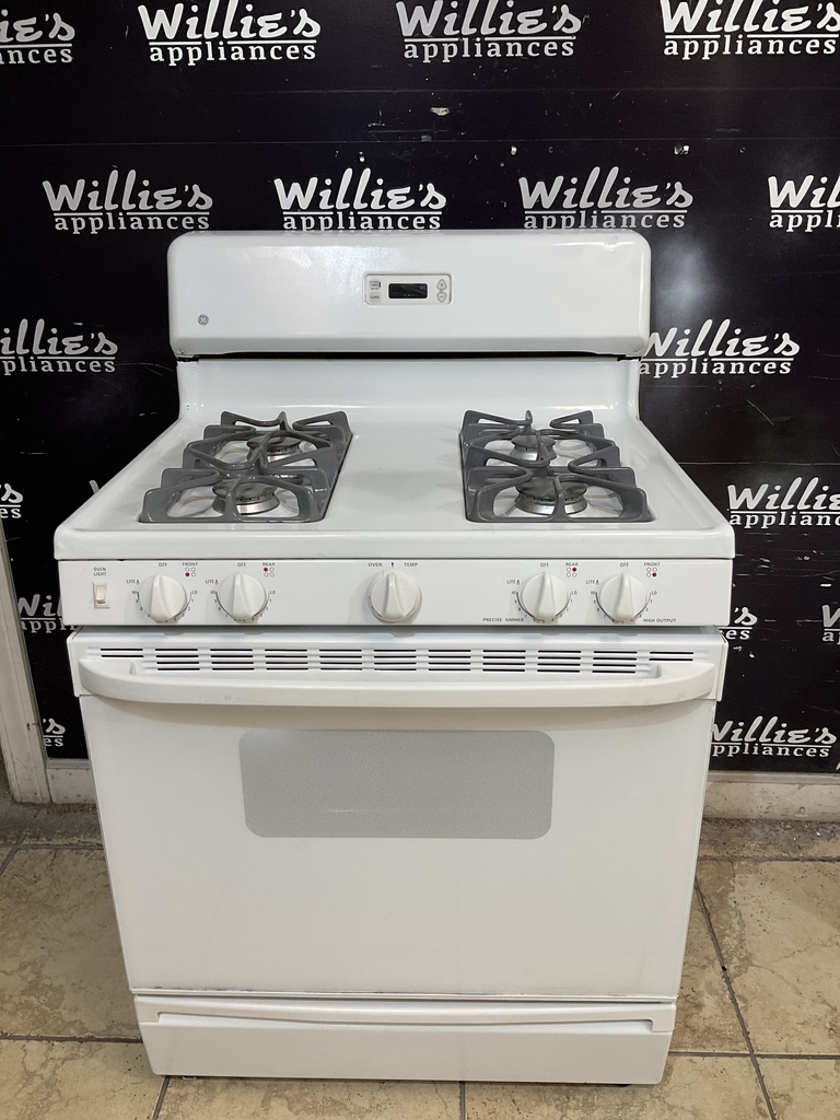 Ge Natural Gas Stove 30inches (White) 