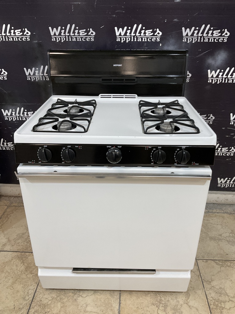 Hotpoint Natural Gas Stove 30inches (White/black) 