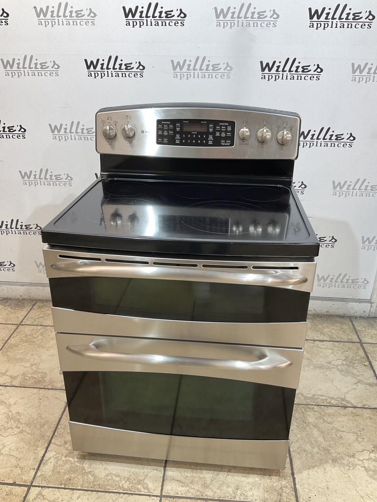 Ge Electric Stove Double Oven 220volts (40/50 AMP) 30inches {4 prong} (stainless steel) 