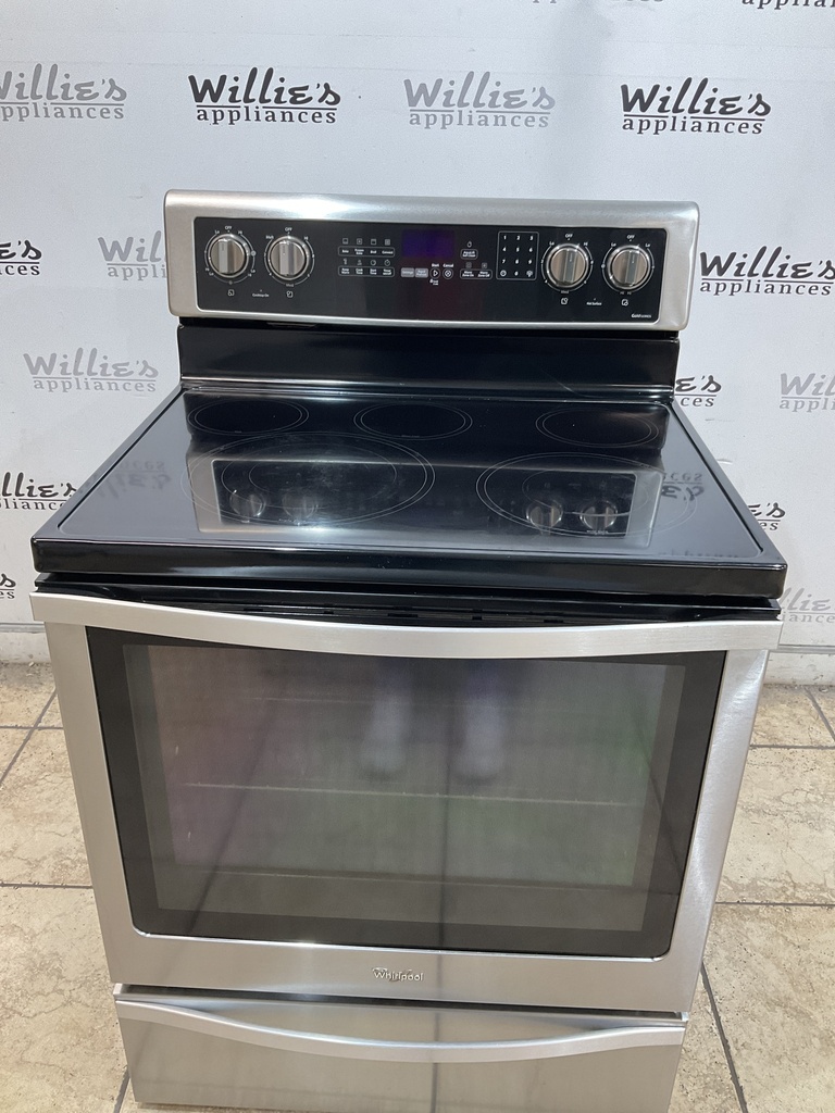 Whirlpool Electric Stove 220volts (40/50 AMP) 30inches {3 prong} (Stainless steel)