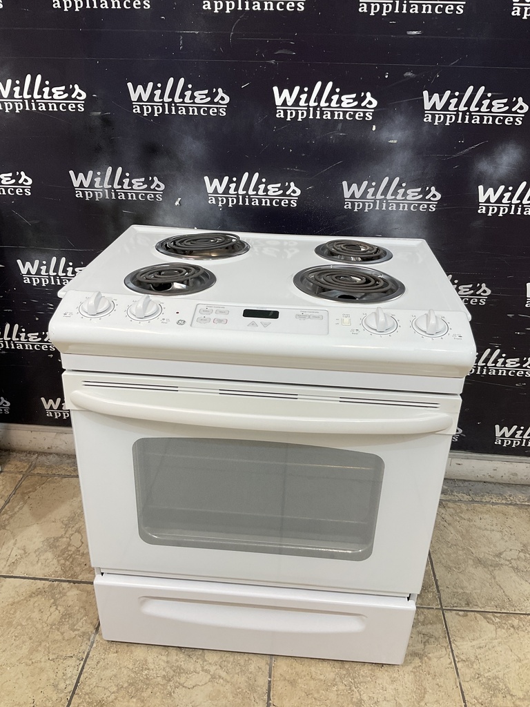 Ge Electric Stove 220volts (40/50 AMP) 30inches {4 prong} (white) 