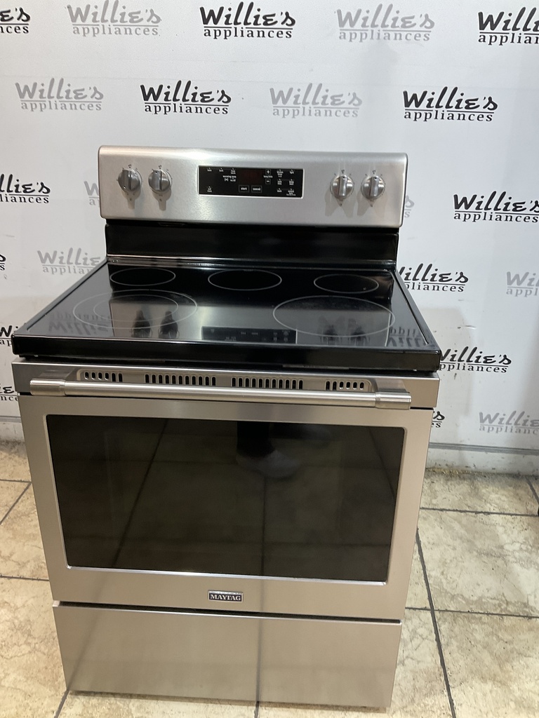 Maytag Electric Stove 220volts (40/50 AMP) 30inches {4 prong} (Stainless steel} 