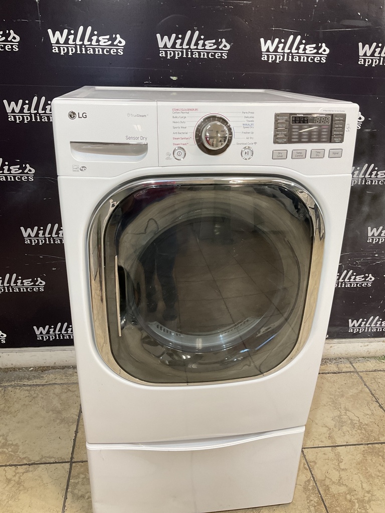 Lg Electric Dryer 220volts (30 AMP) 27inches {no cord} (White) 