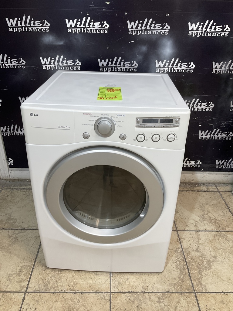 Lg Electric Dryer 220volts (30 AMP) 27inches {no cord} (White) 