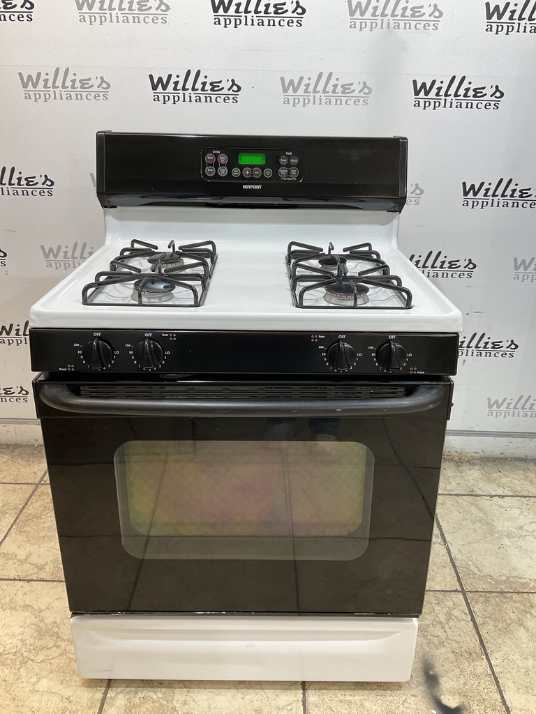 Hotpoint Natural Gas Stove 30inches (White/Black) 