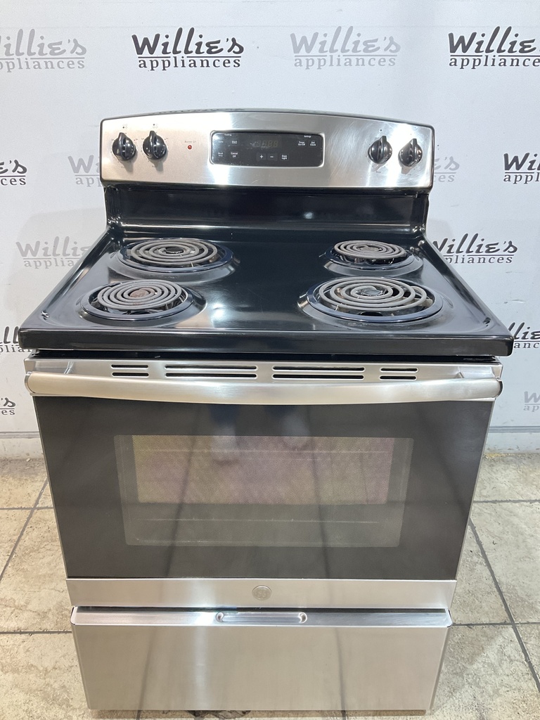 Ge Electric Stove 220volts (40/50 AMP) 30inches {no cord} (Stainless steel) 