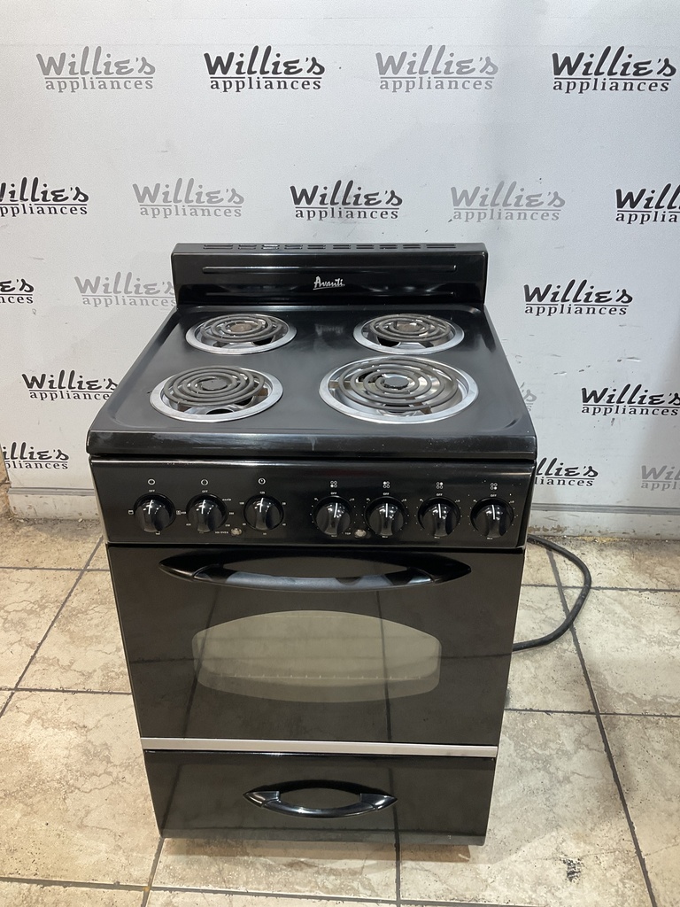 Avanti Electric Stove 220volts (40/50 AMP) 24inches {4 prong} (black) 