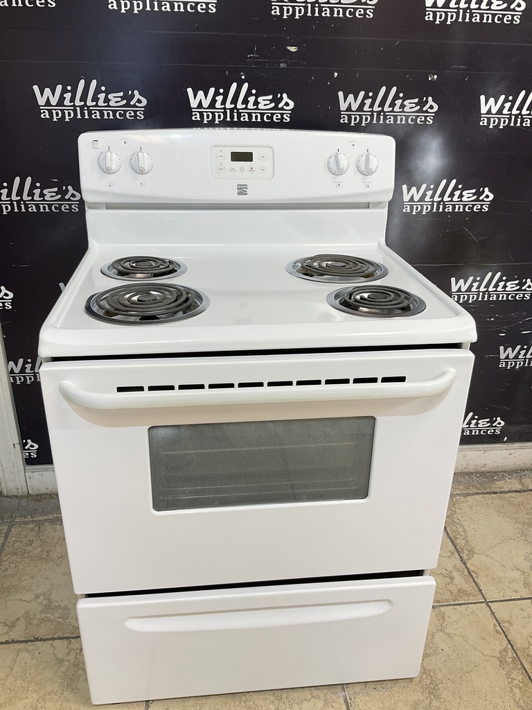 Kenmore Electric Stove 220 volts (40/59 AMP) 30inches {no cord} (white) 