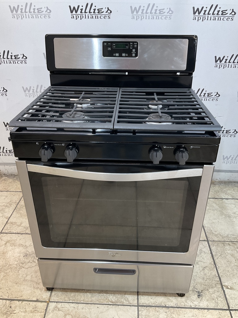 Whirlpool Natural Gas Stove 30inches (Stainless Steel) 