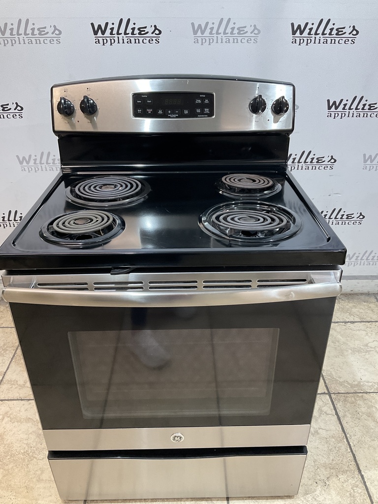 Ge Electric Stove 220volts (40/50 AMP) 30inches {no cord} (Stainless Steel) 