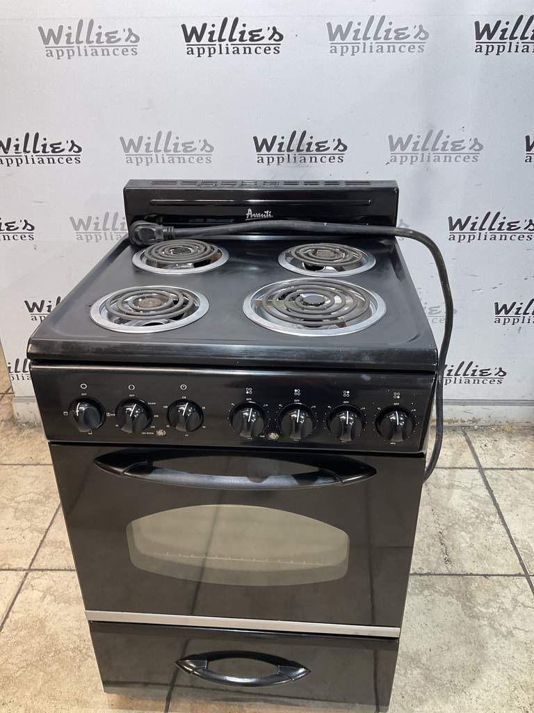 Avanti Electric Stove 220volts (40/50 AMP) 24inches {4 prong} (Black) 
