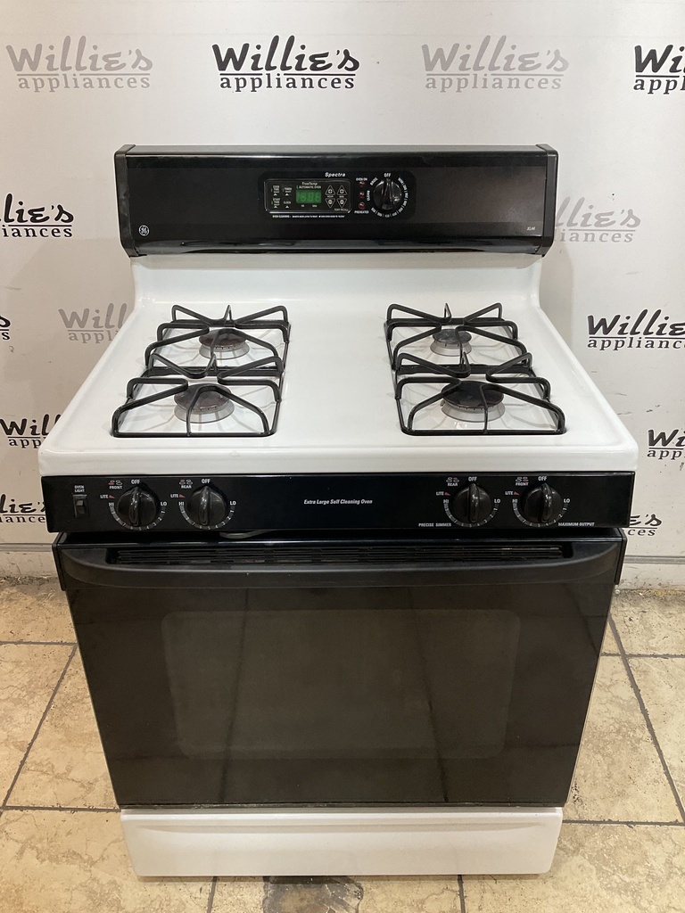 Ge Natural Gas Stove 30inches (White/Black) 