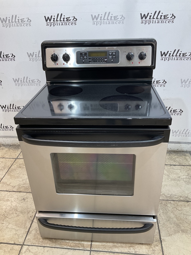 Ge Electric Stove 220volts (40/50 AMP) 30inches {4 prong} (Stainless Steel) 