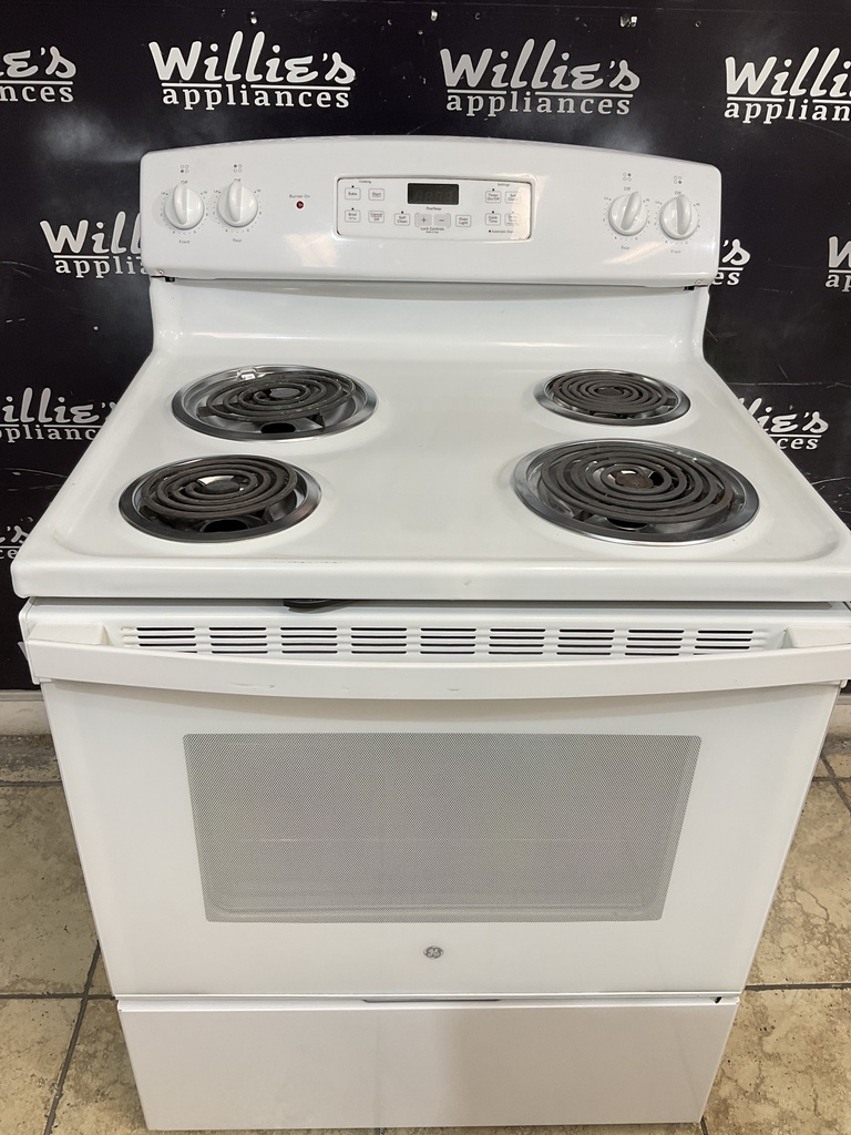 Ge Electric Stove 220volts (40/50 AMP) 30inches {no cord} (White) 