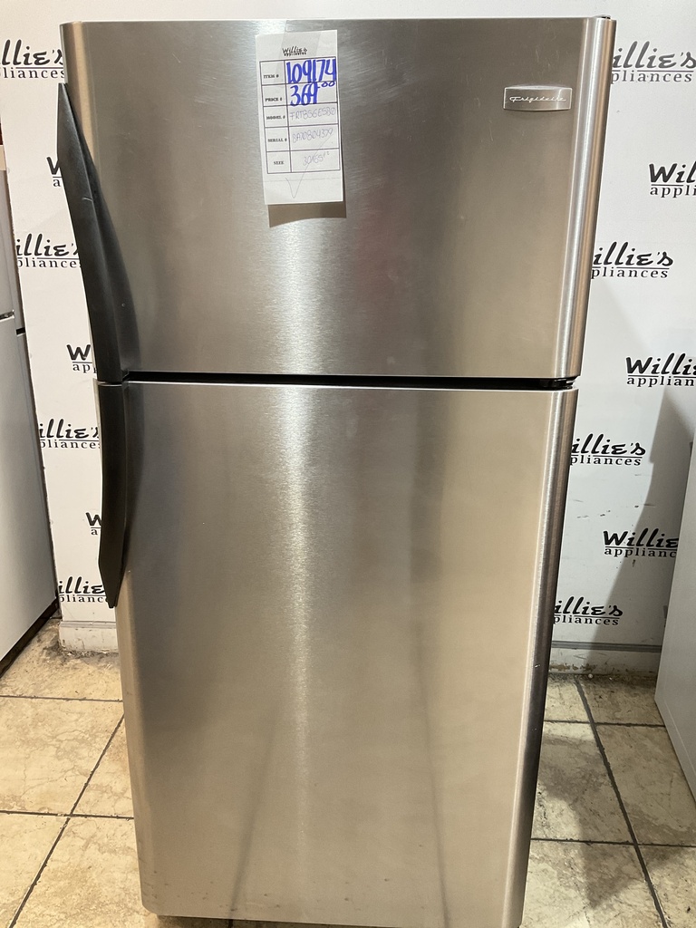 Frigidaire Refrigerator Top and Bottom 30x65 1/2” (Stainless Steel) 