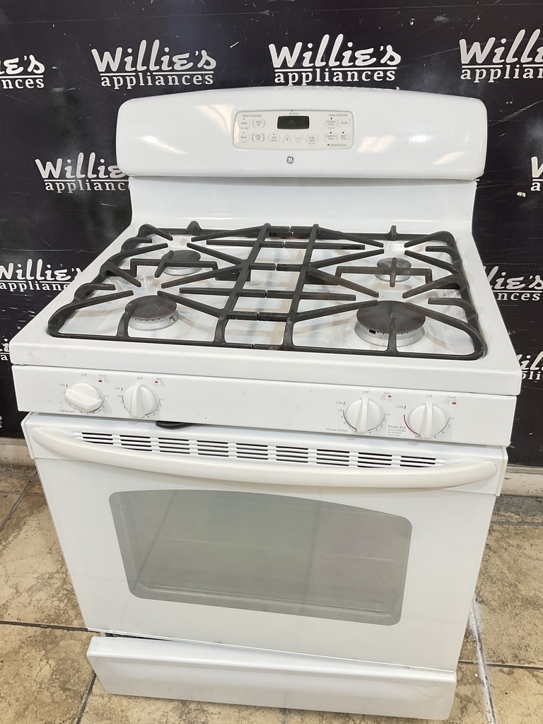 Ge Natural Gas Stove 30inches (White) 
