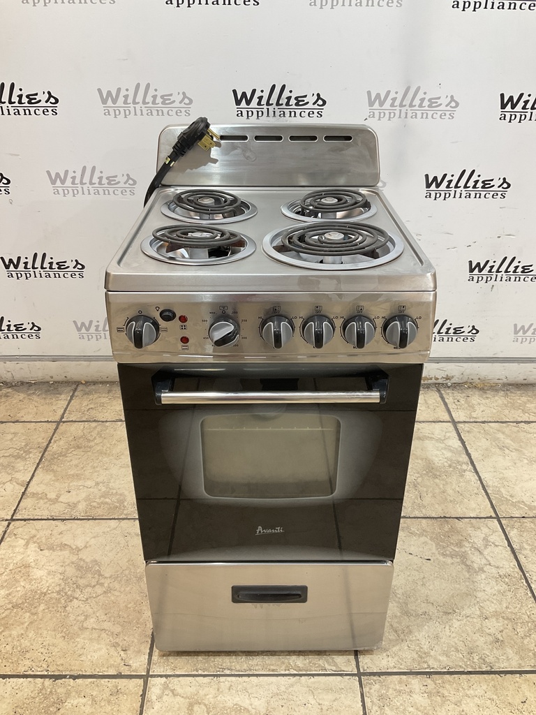 Avanti Electric Stove  20inches {4 prong} (stainless Steel) 