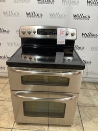 [87241] Ge Used Electric Stove Double Oven 220volts (40/50 AMP) 30inches”