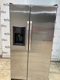 [87250] Ge Used Refrigerator Side by Side 36x68 1/2”