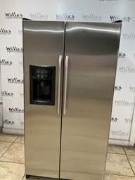 [87407] Ge Used Refrigerator Side by Side 36x68 1/2”