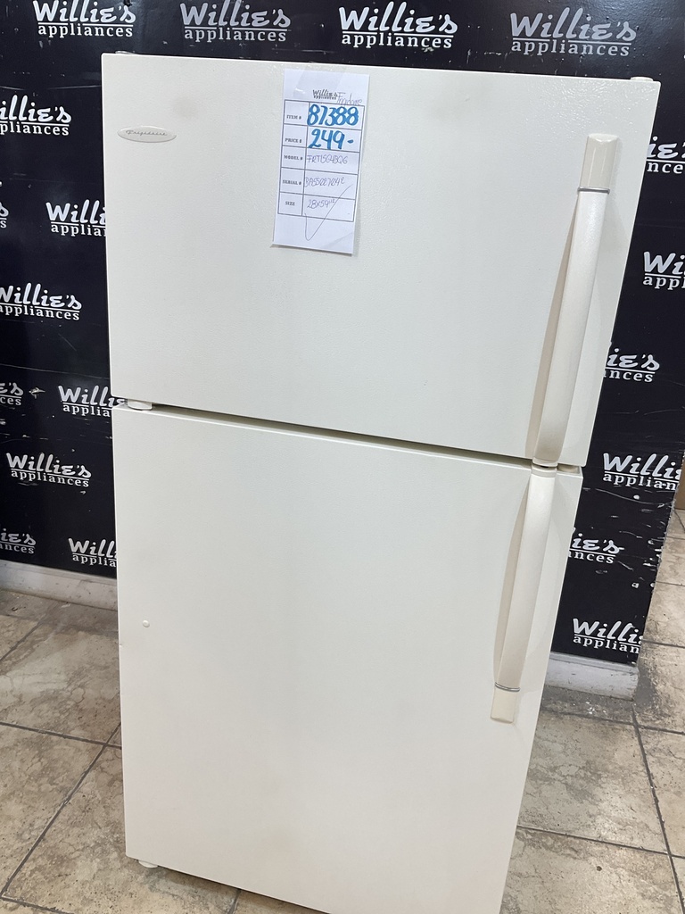 Frigidaire Used Refrigerator Top and Bottom 28x59 GD787703/2”