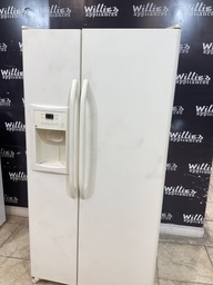 [87459] Ge Used Refrigerator Side by Side 34x66 1/2”