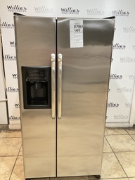[87480] Ge Used Refrigerator Side by Side 34x66 1/2”