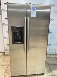 [87702] Ge Used Refrigerator Side by Side 36x69”