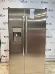 [87900] Ge Used Refrigerator Counter Depth Side by Side 36x69;
