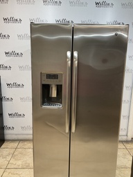 [88780] Ge Used Refrigerator Side by Side 36x69