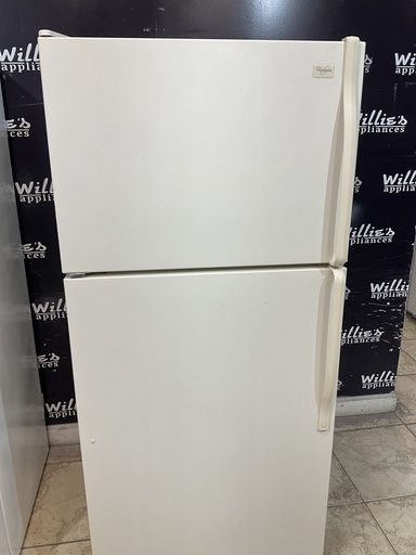 [95435] Whirlpool Used Refrigerator Top and Bottom 30x65 1/2” 