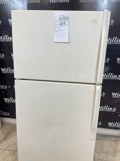[95934] Whirlpool Used Refrigerator Top and Bottom 30x66 