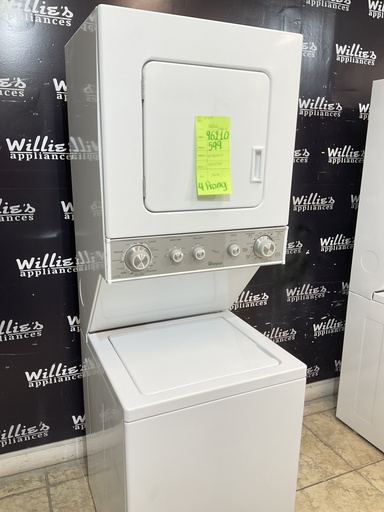 [96210] Whirlpool Used Electric Unit Stackable 220volts (30 AMP) 24x71 1/2” {4 prong} 