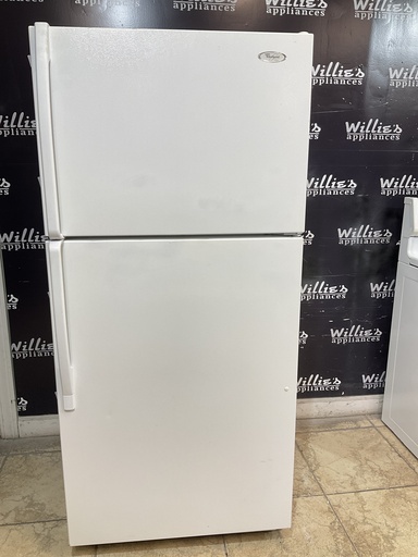 [96588] Whirlpool Used Refrigerator Top and Bottom 30x65 1/2” 